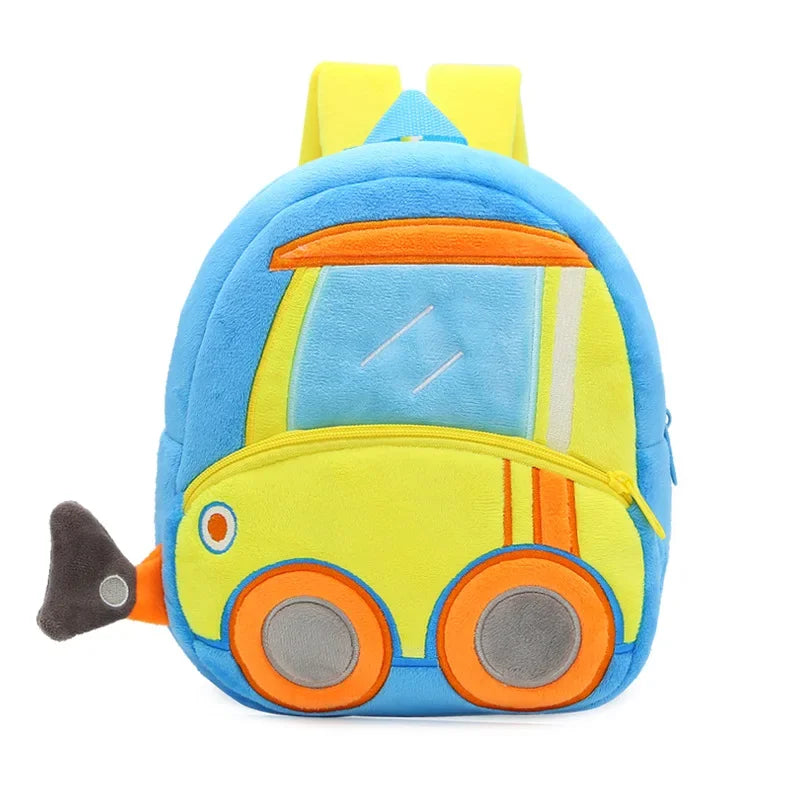 Cartoon 3D Excavator Tractor Backpack
