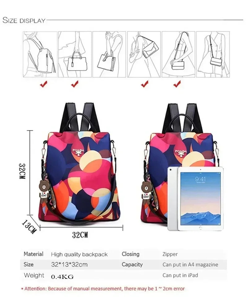 Women Oxford Cloth Fashion Backpack