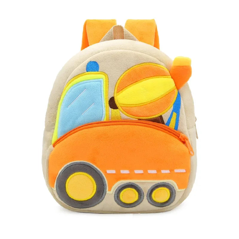 Cartoon 3D Excavator Tractor Backpack