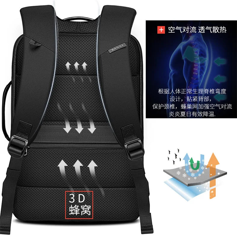 Men Anti theft Waterproof Laptop Backpack