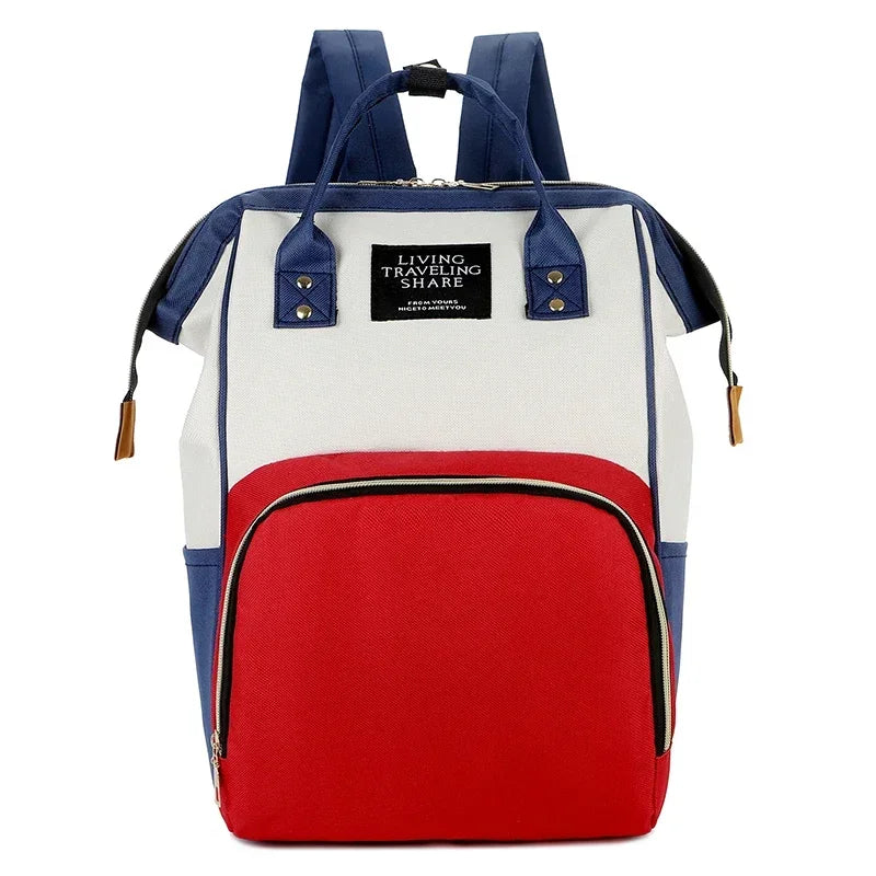 Large Capacity Zipper Mommy Backpack