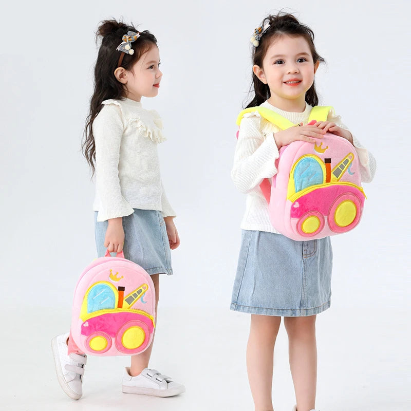 Cartoon 3D Excavator Tractor Backpack