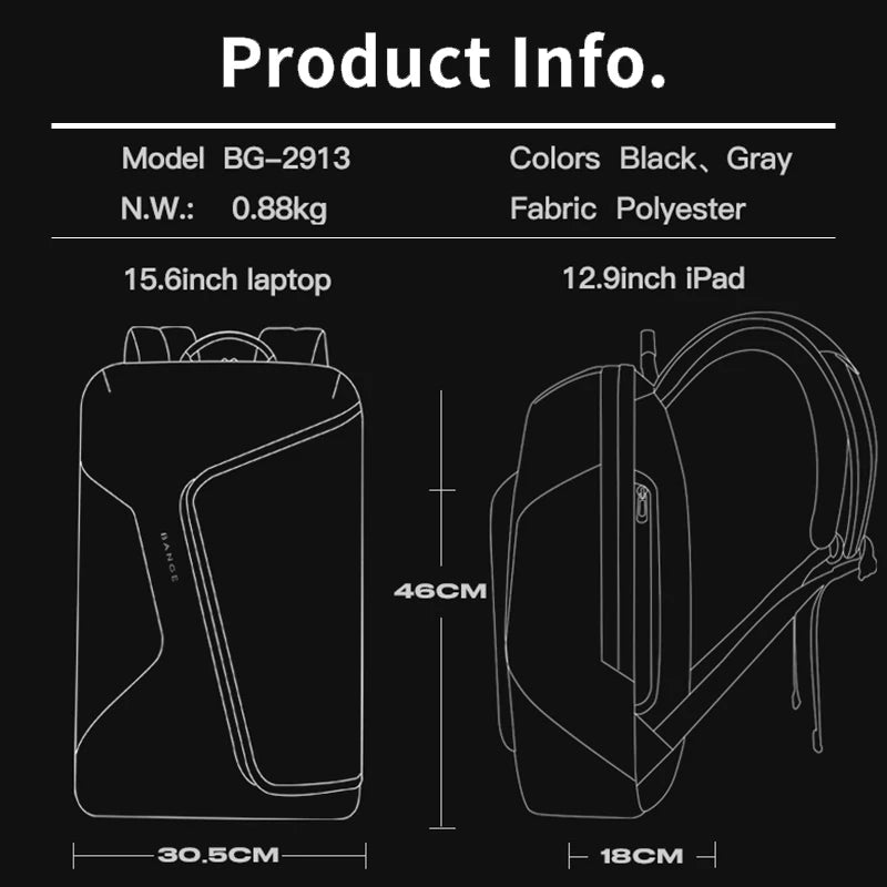 Waterproof Business Anti-Theft Backpack