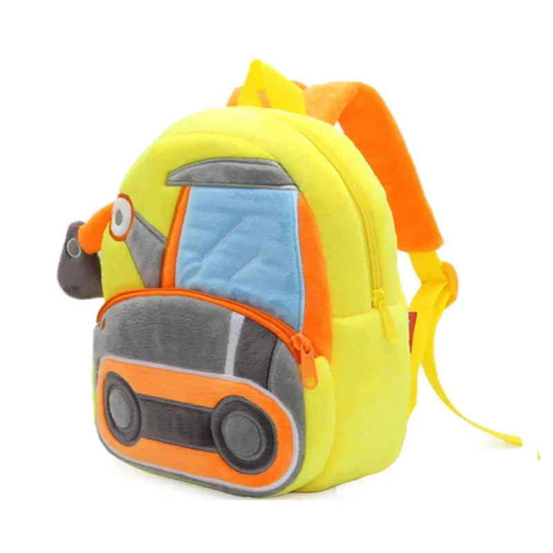 Cartoon 3D Excavator Tractor Backpack