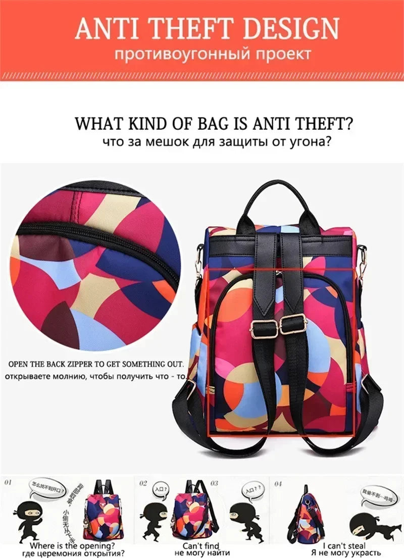 Women Oxford Cloth Fashion Backpack