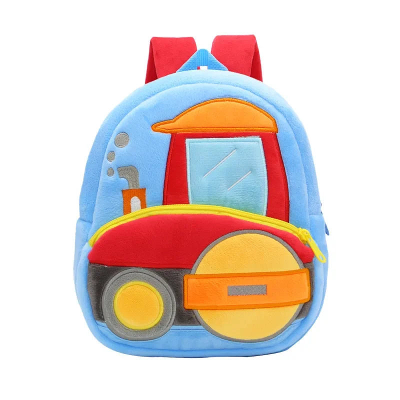Cartoon 3D Excavator Tractor Backpack