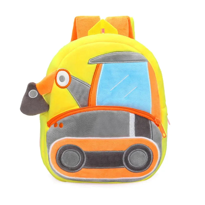 Cartoon 3D Excavator Tractor Backpack