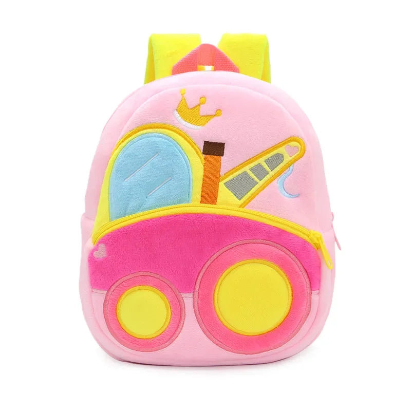Cartoon 3D Excavator Tractor Backpack